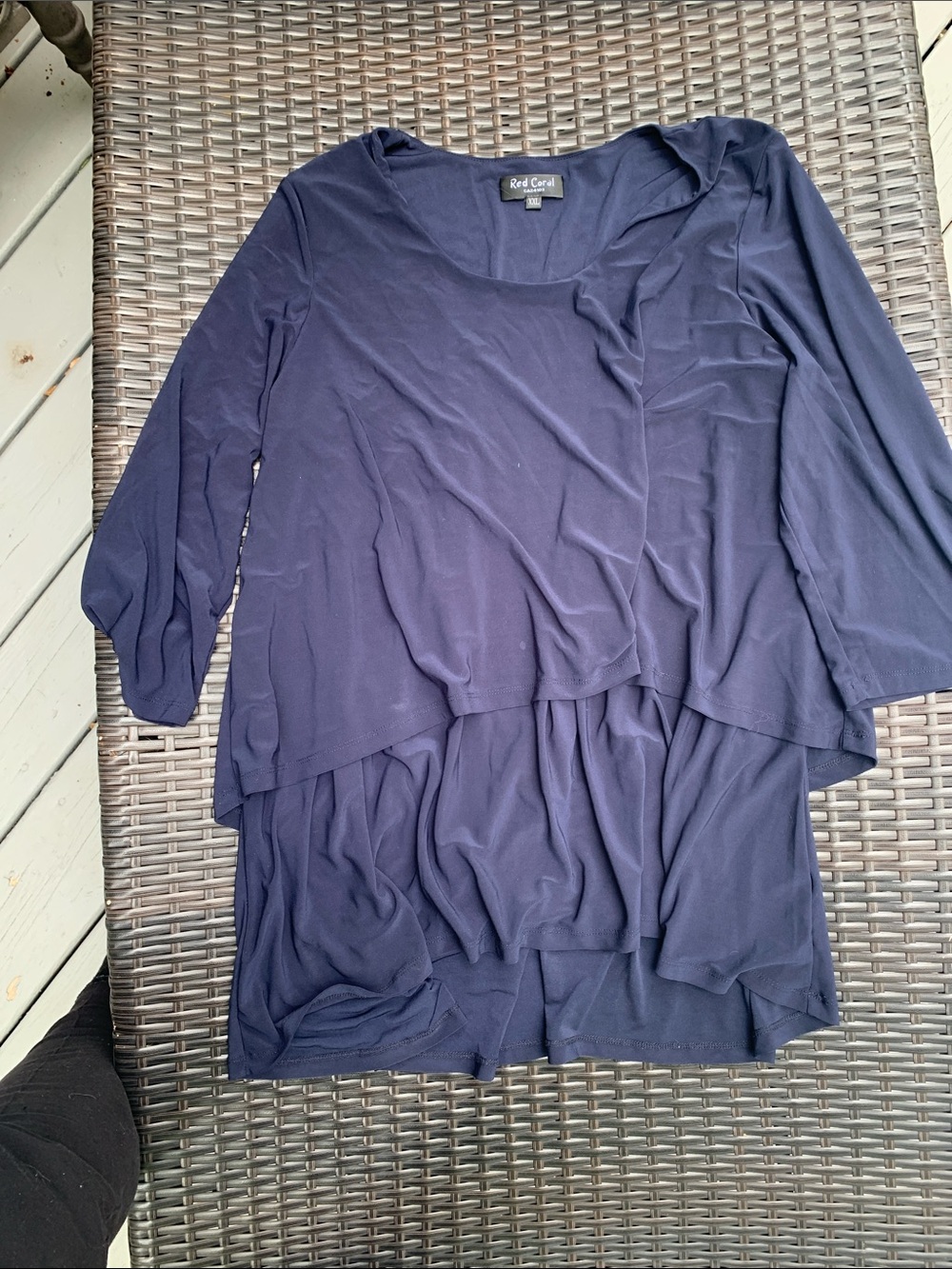 Navy Layered Tunic Top